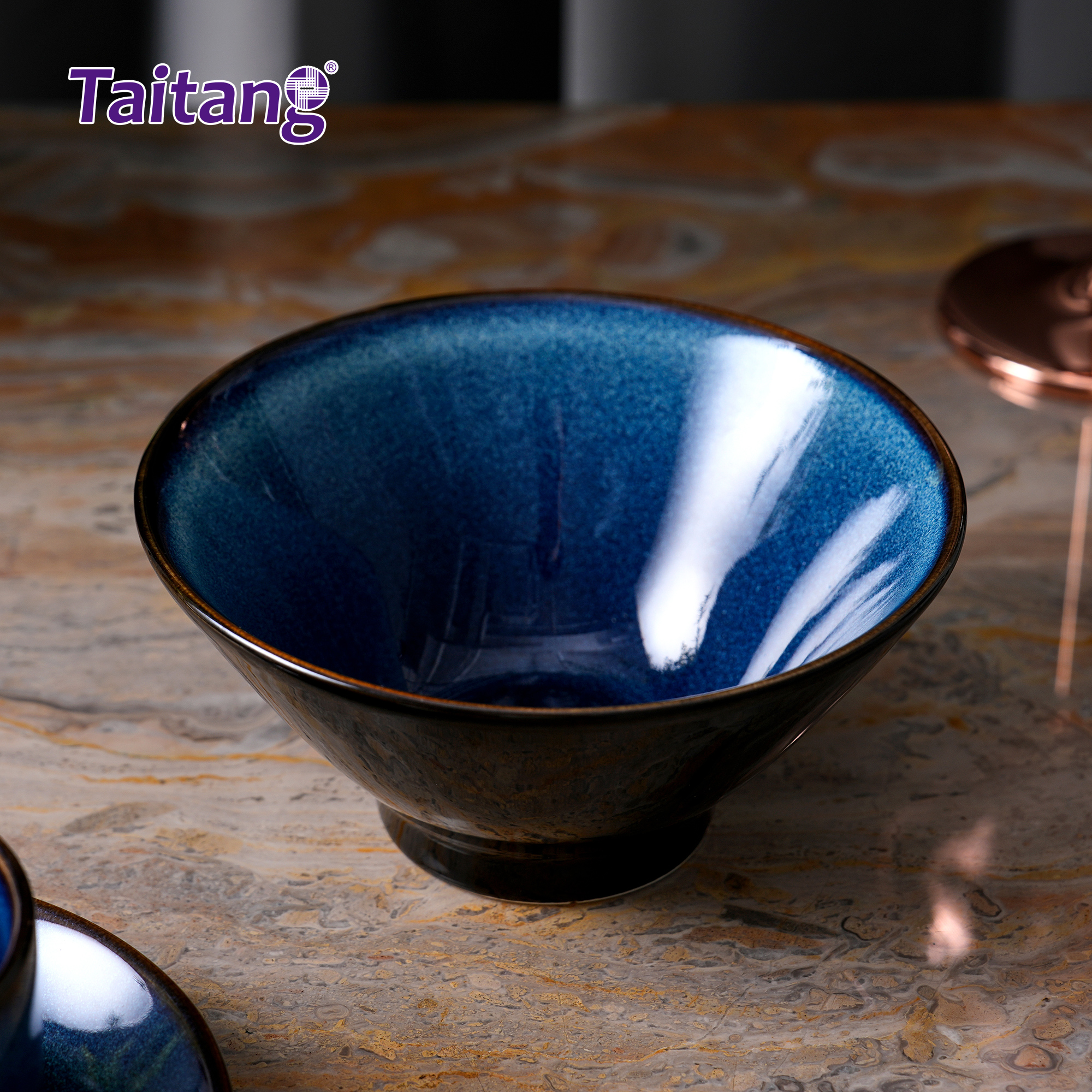 色釉窑变陶瓷餐具-6"斗笠碗