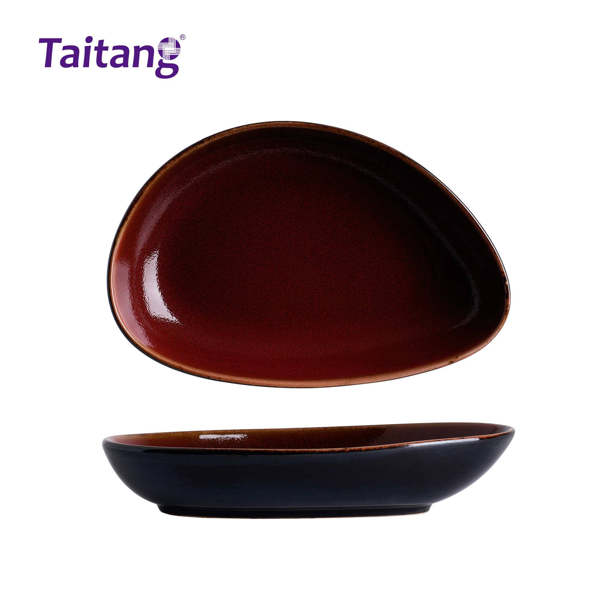 色釉窑变陶瓷餐具-7.8"长三角深盘
