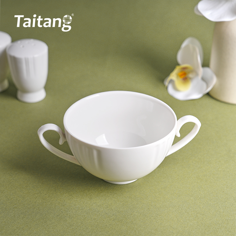 皇冠白瓷-4.5"双耳汤盅-身