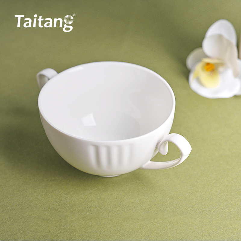 皇冠白瓷-4.5"双耳汤盅-身