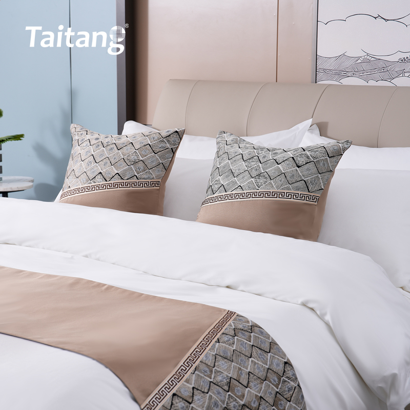 摩卡菱境-轻奢酒店床旗抱枕套系列