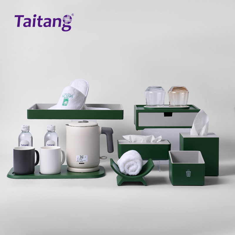 森屿日光  墨绿色耐热树脂客杂摆件套装