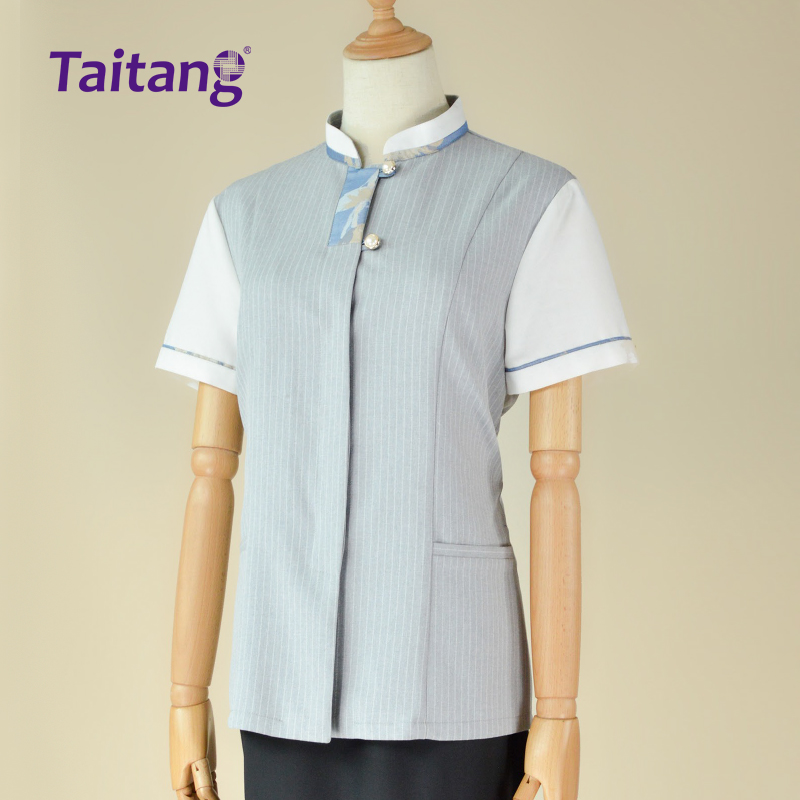 定制款酒店服务员夏季短袖工服