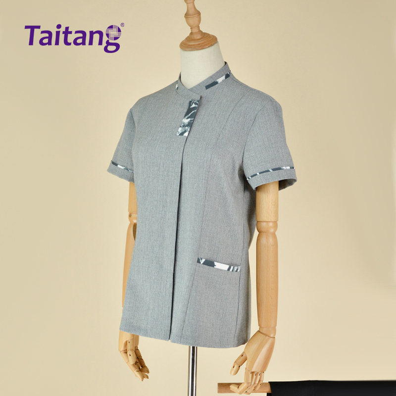 夏季工装定制款酒店前台服务员短袖